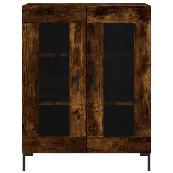 vidaXL Highboard røkt eik 69,5x34x180 cm konstruert tre