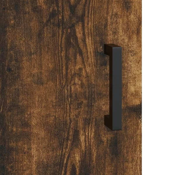 vidaXL Highboard røkt eik 69,5x34x180 cm konstruert tre