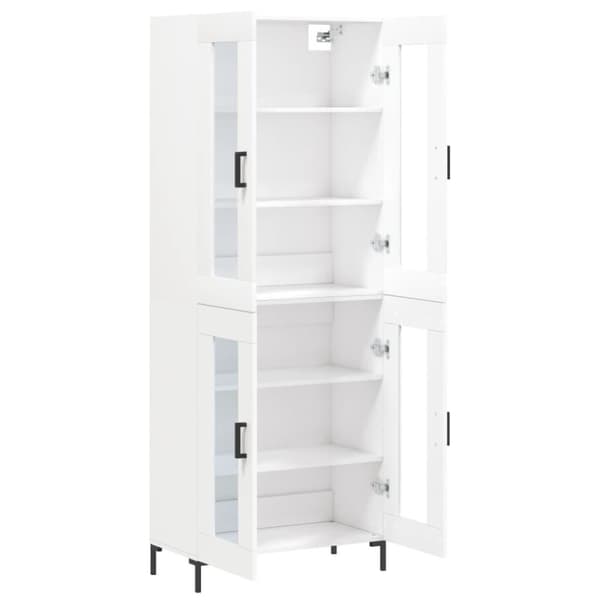 vidaXL højskab 69,5x34x180 cm konstrueret træ hvid