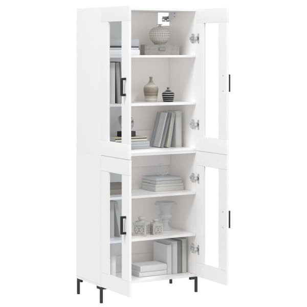 vidaXL højskab 69,5x34x180 cm konstrueret træ hvid