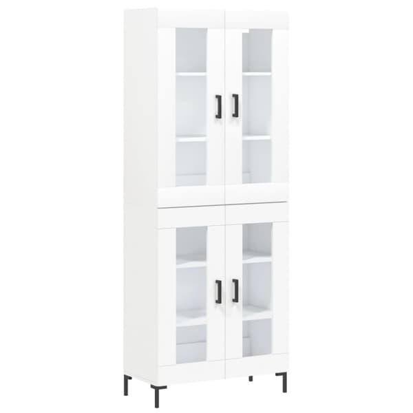 vidaXL højskab 69,5x34x180 cm konstrueret træ hvid