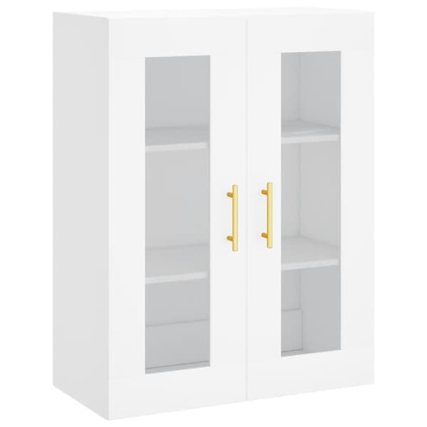vidaXL Highboard hvit 69,5x34x180 cm konstruert tre