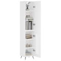 Miniatyrbilde 3 av 11: vidaXL Highboard hvit 34,5x34x180 cm konstruert tre