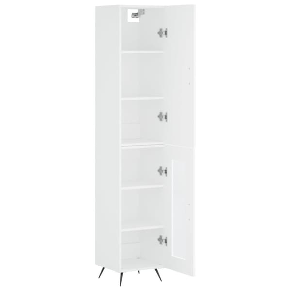 vidaXL Highboard hvit 34,5x34x180 cm konstruert tre