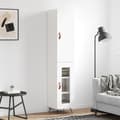 Miniatyrbilde 2 av 11: vidaXL Highboard hvit 34,5x34x180 cm konstruert tre