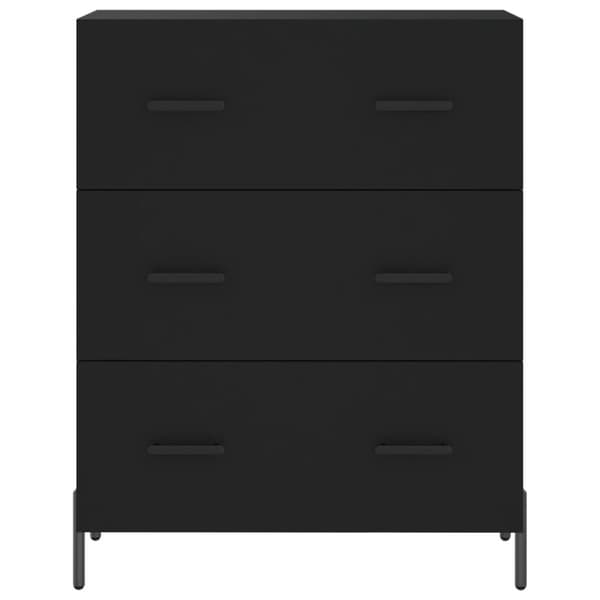 vidaXL højskab 69,5x34x180 cm konstrueret træ sort