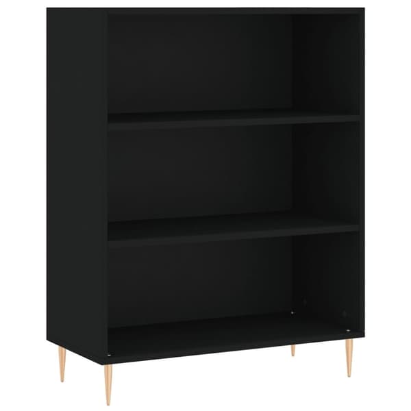 vidaXL Kaappi musta 69,5x32,5x180 cm tekninen puu