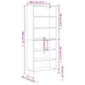 Pikkukuva 11 / 11: vidaXL Kaappi musta 69,5x32,5x180 cm tekninen puu