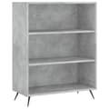 Miniatyrbilde 4 av 11: vidaXL Highboard betonggrå 69,5x32,5x180 cm konstruert tre