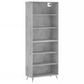 Miniatyrbilde 1 av 11: vidaXL Highboard betonggrå 69,5x32,5x180 cm konstruert tre