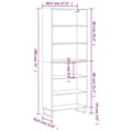 Miniatyrbillede 11 af 11: vidaXL reol 69,5x32,5x180 cm konstrueret træ betongrå