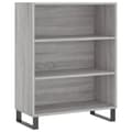 Miniatyrbilde 4 av 11: vidaXL Highboard grå sonoma 69,5x32,5x180 cm konstruert tre