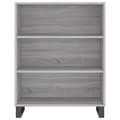 Miniatyrbilde 5 av 11: vidaXL Highboard grå sonoma 69,5x32,5x180 cm konstruert tre