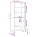 Miniatyrbilde 11 av 11: vidaXL Highboard grå sonoma 69,5x32,5x180 cm konstruert tre