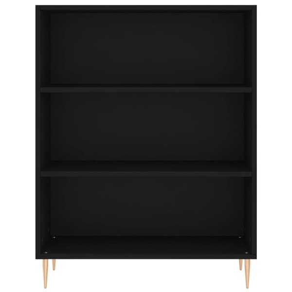 vidaXL højskab 69,5x34x180 cm konstrueret træ sort