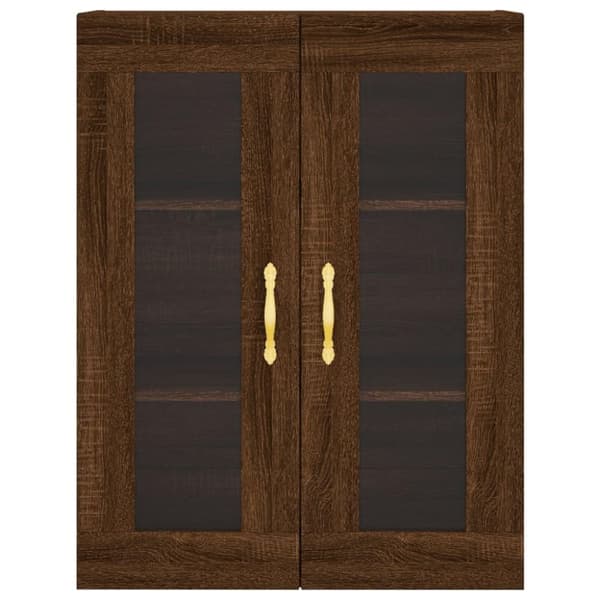vidaXL højskab 69,5x34x180 cm konstrueret træ brun egetræsfarve