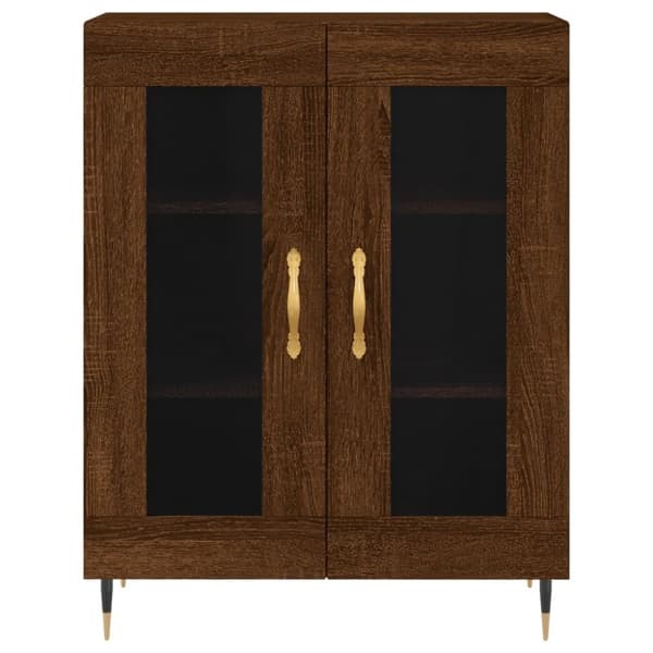 vidaXL højskab 69,5x34x180 cm konstrueret træ brun egetræsfarve