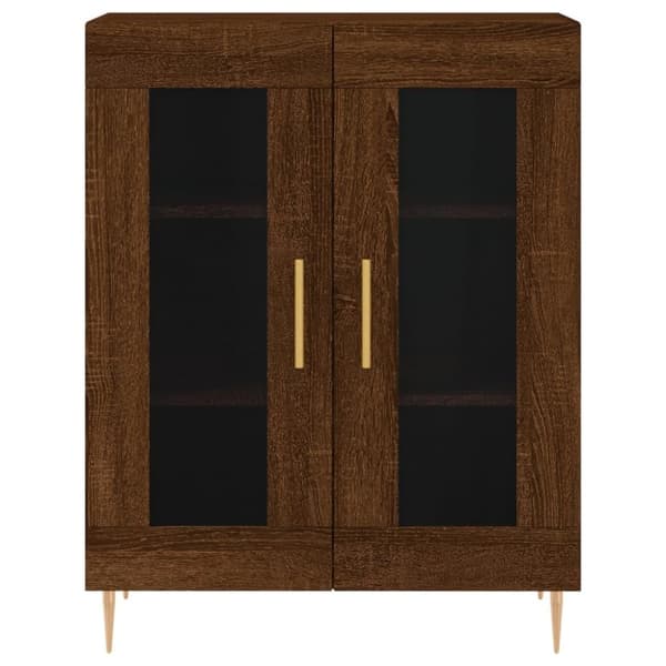 vidaXL højskab 69,5x34x180 cm konstrueret træ brun egetræsfarve