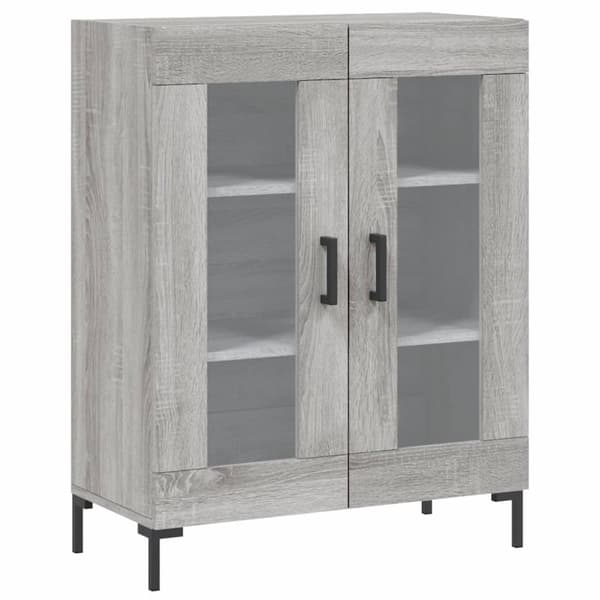 vidaXL højskab 69,5x34x180 cm konstrueret træ grå sonoma-eg