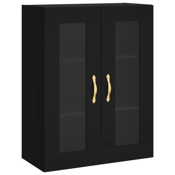vidaXL Highboard svart 69,5x34x180 cm konstruert tre