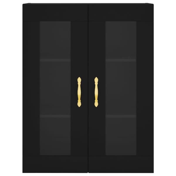 vidaXL Highboard svart 69,5x34x180 cm konstruert tre
