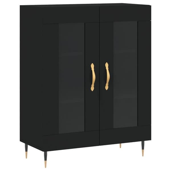vidaXL Highboard svart 69,5x34x180 cm konstruert tre