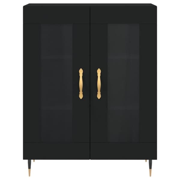 vidaXL Highboard svart 69,5x34x180 cm konstruert tre