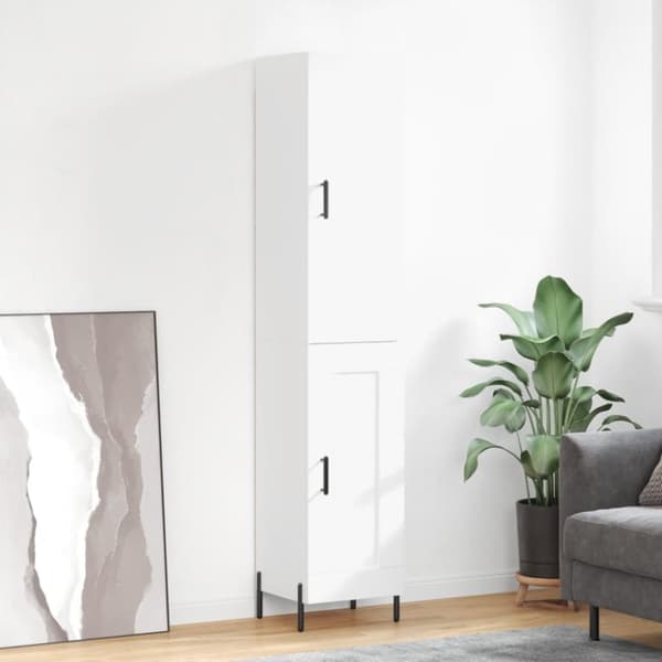 vidaXL skab 34,5x34x180 cm konstrueret træ hvid