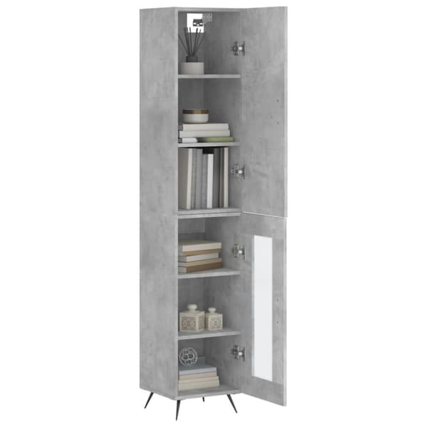 vidaXL skab 34,5x34x180 cm konstrueret træ betongrå