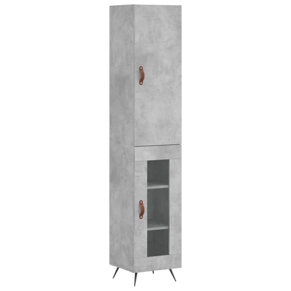 vidaXL skab 34,5x34x180 cm konstrueret træ betongrå