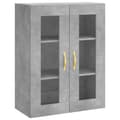 Miniatyrbilde 4 av 11: vidaXL Highboard betonggrå 69,5x34x180 cm konstruert tre