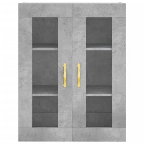 vidaXL Highboard betonggrå 69,5x34x180 cm konstruert tre