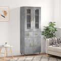 Miniatyrbilde 11 av 11: vidaXL Highboard betonggrå 69,5x34x180 cm konstruert tre