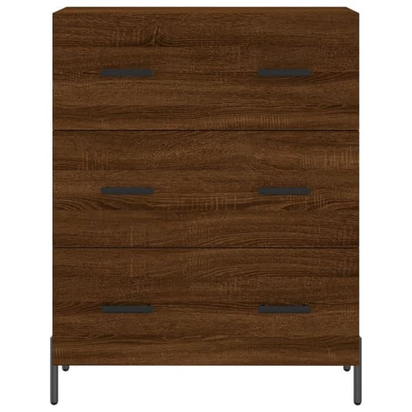 vidaXL højskab 69,5x34x180 cm konstrueret træ brun egetræsfarve