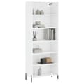 Miniatyrbillede 3 af 11: vidaXL reol 69,5x32,5x180 cm konstrueret træ hvid