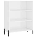 Miniatyrbillede 4 af 11: vidaXL reol 69,5x32,5x180 cm konstrueret træ hvid