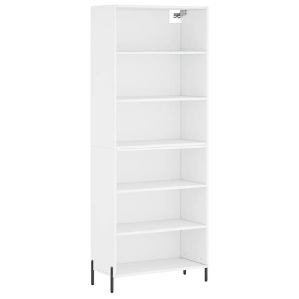 vidaXL reol 69,5x32,5x180 cm konstrueret træ hvid