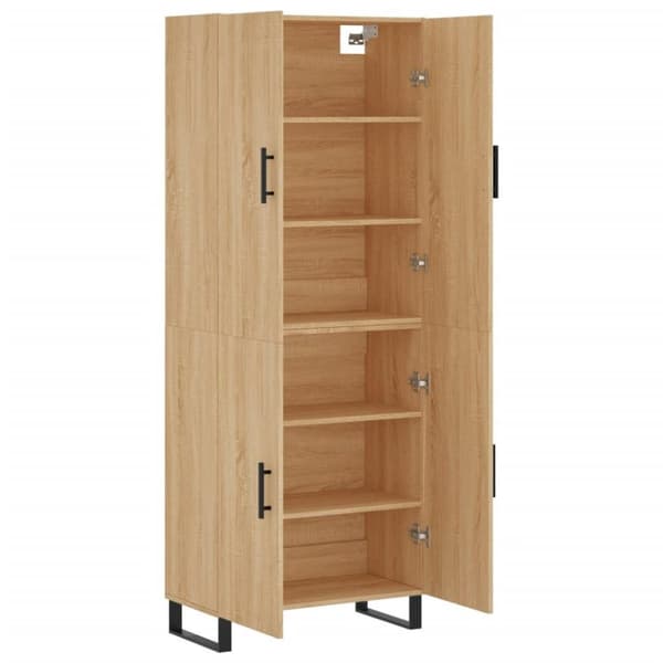 vidaXL Högskåp sonoma-ek 69,5x34x180 cm konstruerat trä