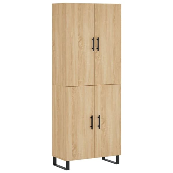 vidaXL Högskåp sonoma-ek 69,5x34x180 cm konstruerat trä