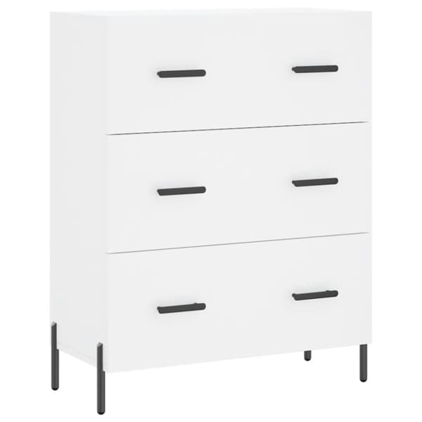 vidaXL Highboard hvit 69,5x34x180 cm konstruert tre