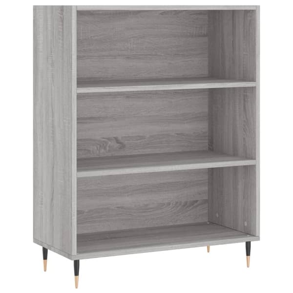vidaXL reol 69,5x32,5x180 cm konstrueret træ grå sonoma-eg