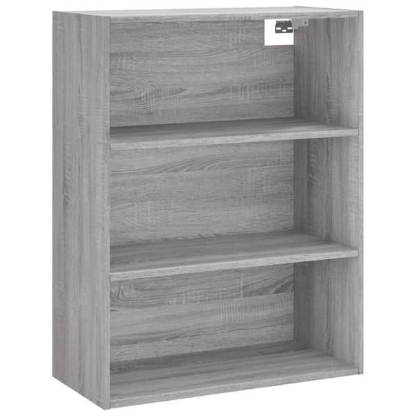 vidaXL reol 69,5x32,5x180 cm konstrueret træ grå sonoma-eg
