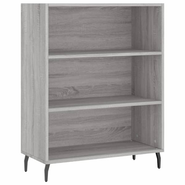 vidaXL reol 69,5x32,5x180 cm konstrueret træ grå sonoma-eg
