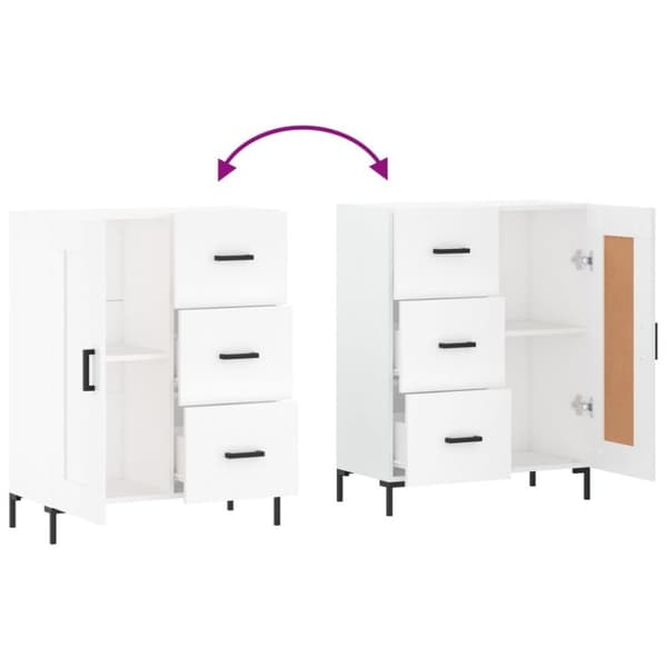 vidaXL Skåp vit 69,5x34x90 cm konstruerat trä