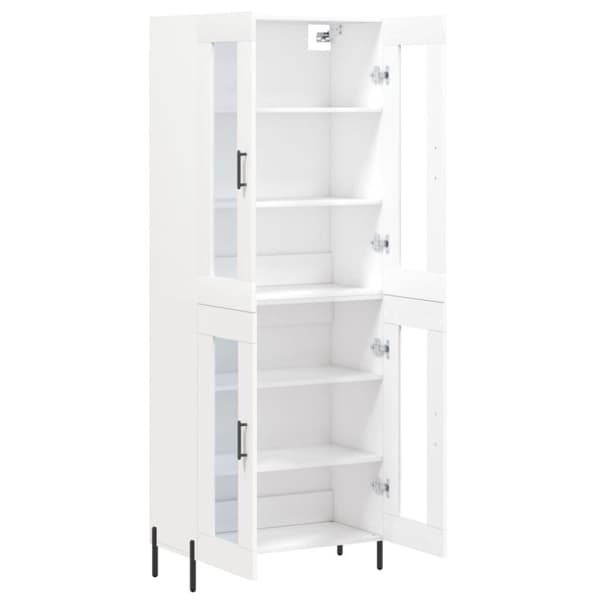 vidaXL højskab 69,5x34x180 cm konstrueret træ hvid