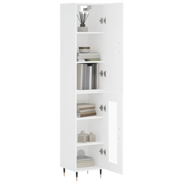 vidaXL skab 34,5x34x180 cm konstrueret træ hvid