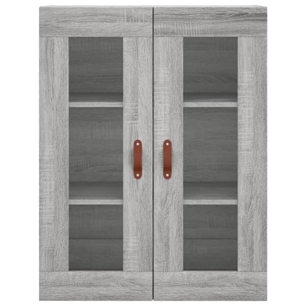 vidaXL Highboard grå sonoma 69,5x34x180 cm konstruert tre