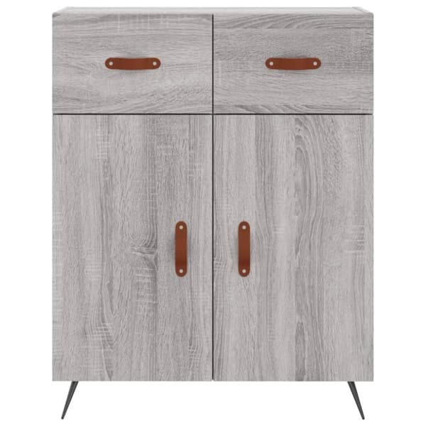 vidaXL Highboard grå sonoma 69,5x34x180 cm konstruert tre