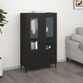 Miniatyrbillede 9 af 9: vidaXL skab 70x31x115 cm konstrueret træ sort
