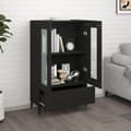 Miniatyrbillede 2 af 9: vidaXL skab 70x31x115 cm konstrueret træ sort